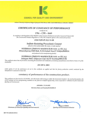 CEM IV B-P 32,5 N-SR ing